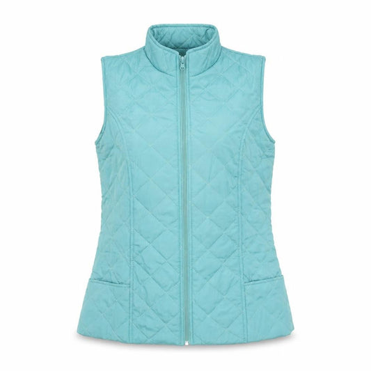 Womens UK Size S Anne De Lançay Blue Quilted Coat