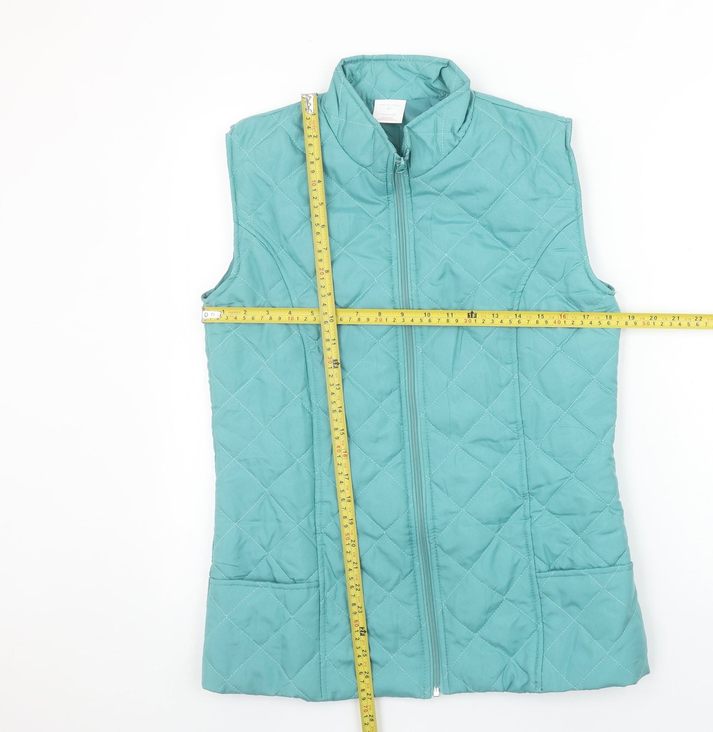 Womens UK Size S Anne De Lançay Blue Quilted Coat