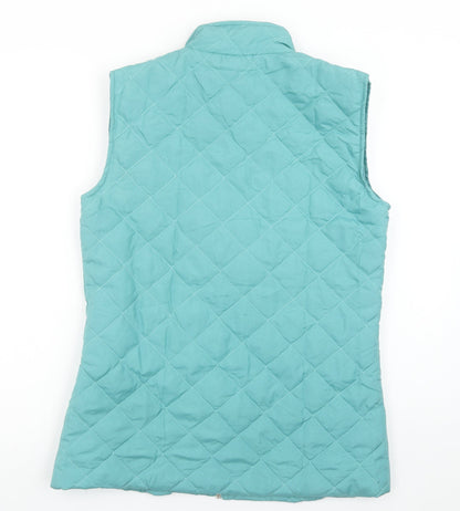 Womens UK Size S Anne De Lançay Blue Quilted Coat