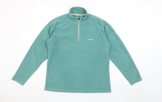 Craghoppers Women's Green Fleece Sweatshirt UK 12 1/2 Zip Pullover