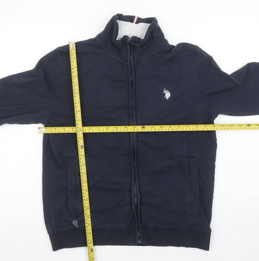U.S. Polo Assn. Boys Blue Full Zip Sweatshirt XL Logo Classic Style
