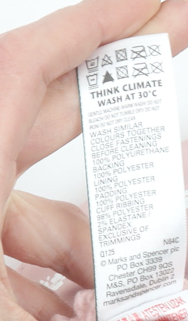 Marks and Spencer Girls Pink Floral Hooded Waterproof Rain Coat 18-24 Months