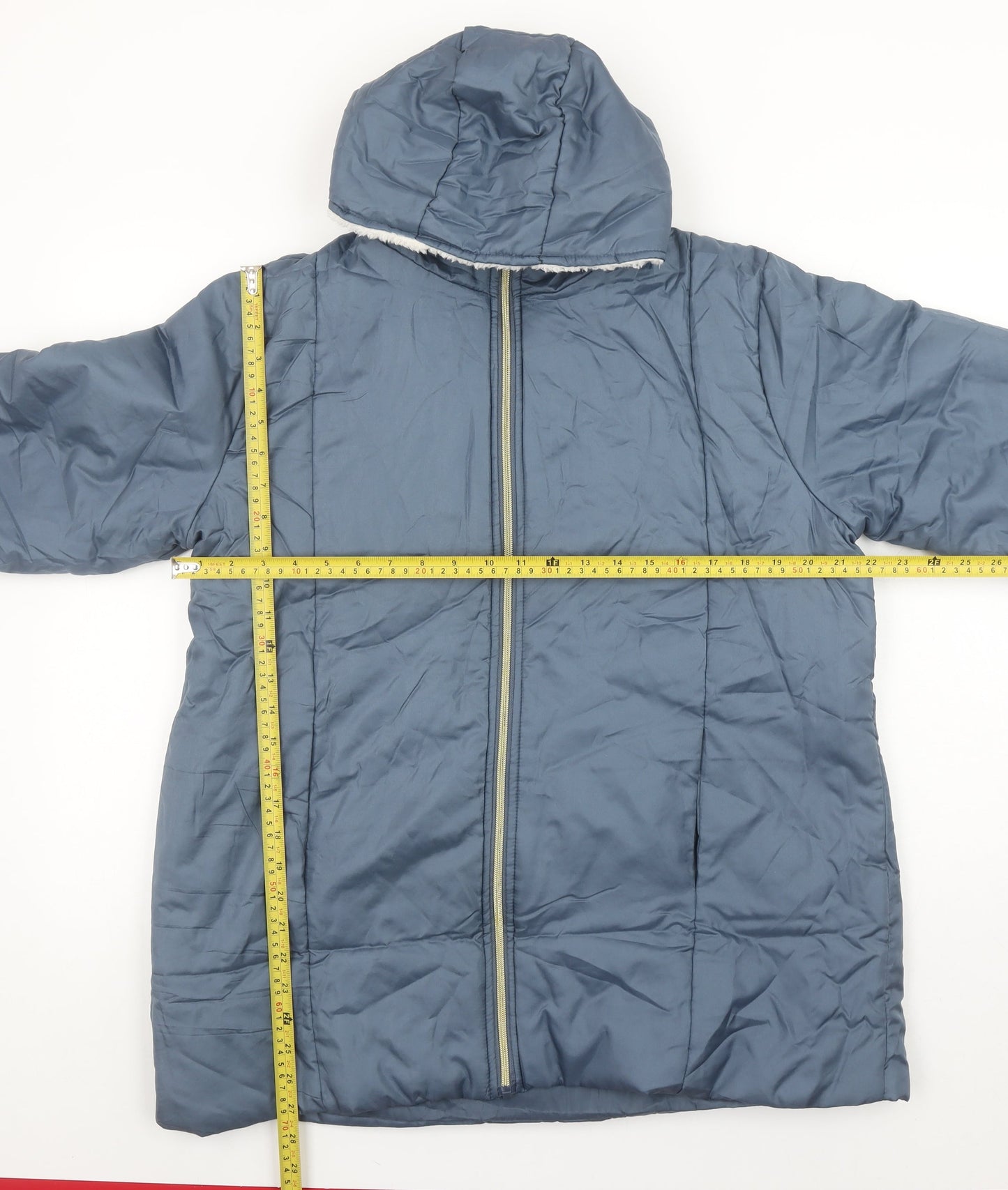 Womens UK Size M nathalie andersen Blue Puffer Jacket