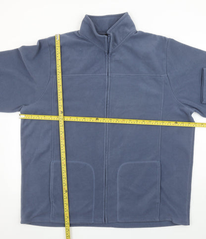 George Men’s Blue 2XL Fleece Full Zip Jacket