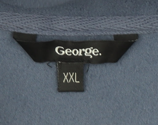George Men’s Blue 2XL Fleece Full Zip Jacket