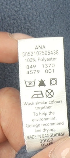 George Men’s Blue 2XL Fleece Full Zip Jacket