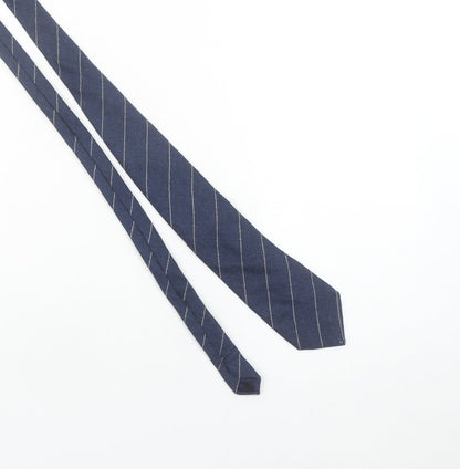 Charles Tyrwhitt Men’s Blue Striped Slim Cashmere Tie One Size