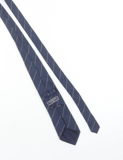 Charles Tyrwhitt Men’s Blue Striped Slim Cashmere Tie One Size