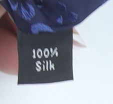 Thomas Nash Men's Blue Floral 100% Silk Designer Tie One Size