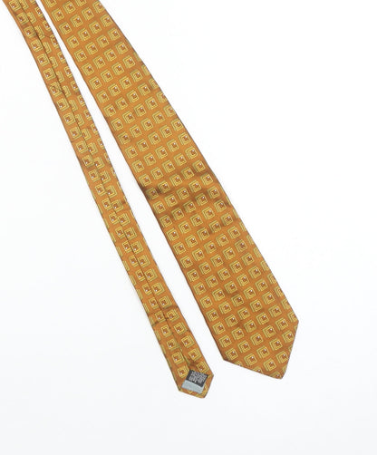 Stralford Tie Rack Men's Bronze Geometric 100% Silk Designer Tie