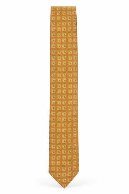 Mens Stralford Bronze Geometric 100% Silk Designer Tie