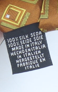 Stralford Tie Rack Men's Bronze Geometric 100% Silk Designer Tie
