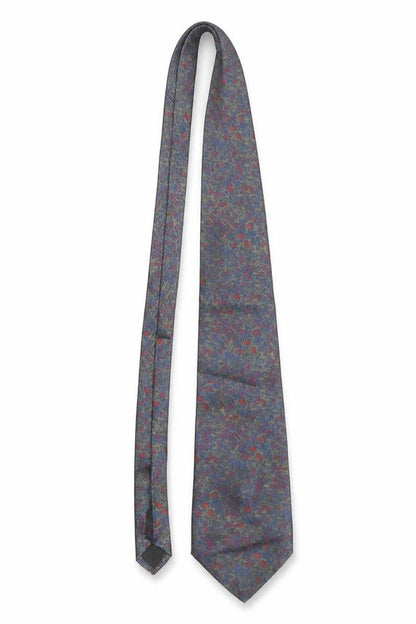 Mens City Gold Blue Paisley 100% Silk Designer Tie