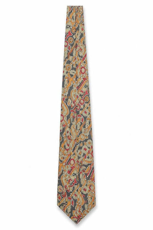 Mens Rana Multicoloured Geometric 100% Polyester Pointed Tie