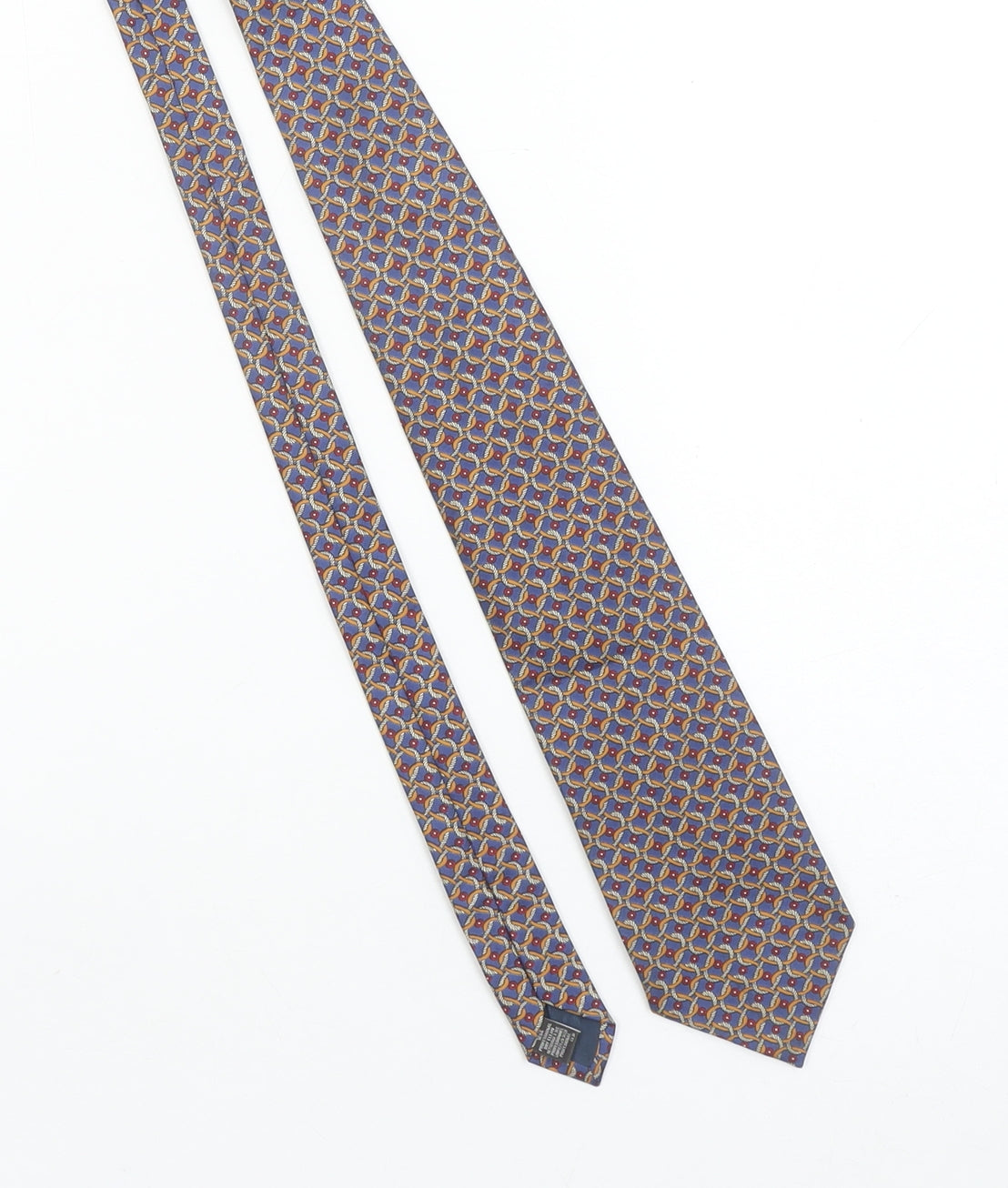 Marks and Spencer St Michael Blue Silk Geometric Men’s Tie One Size
