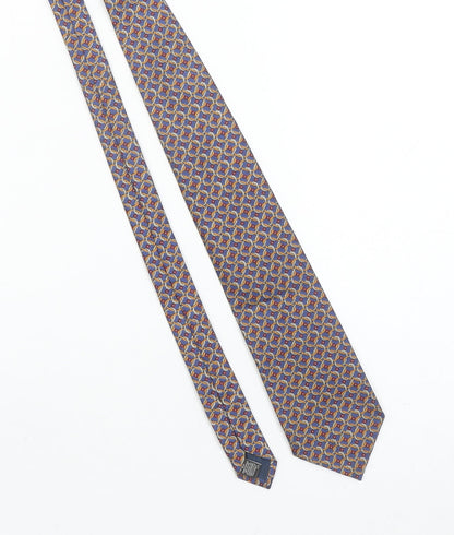Marks and Spencer St Michael Blue Silk Geometric Men’s Tie One Size