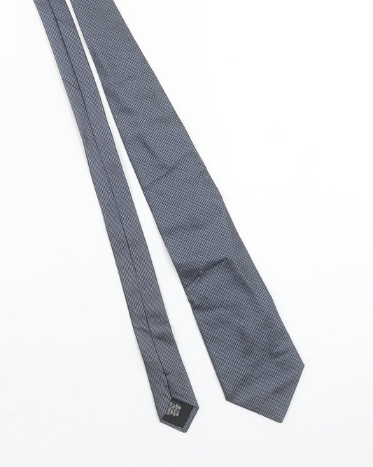 Mens Thomas Pink Grey Geometric 100% Silk Slim Tie