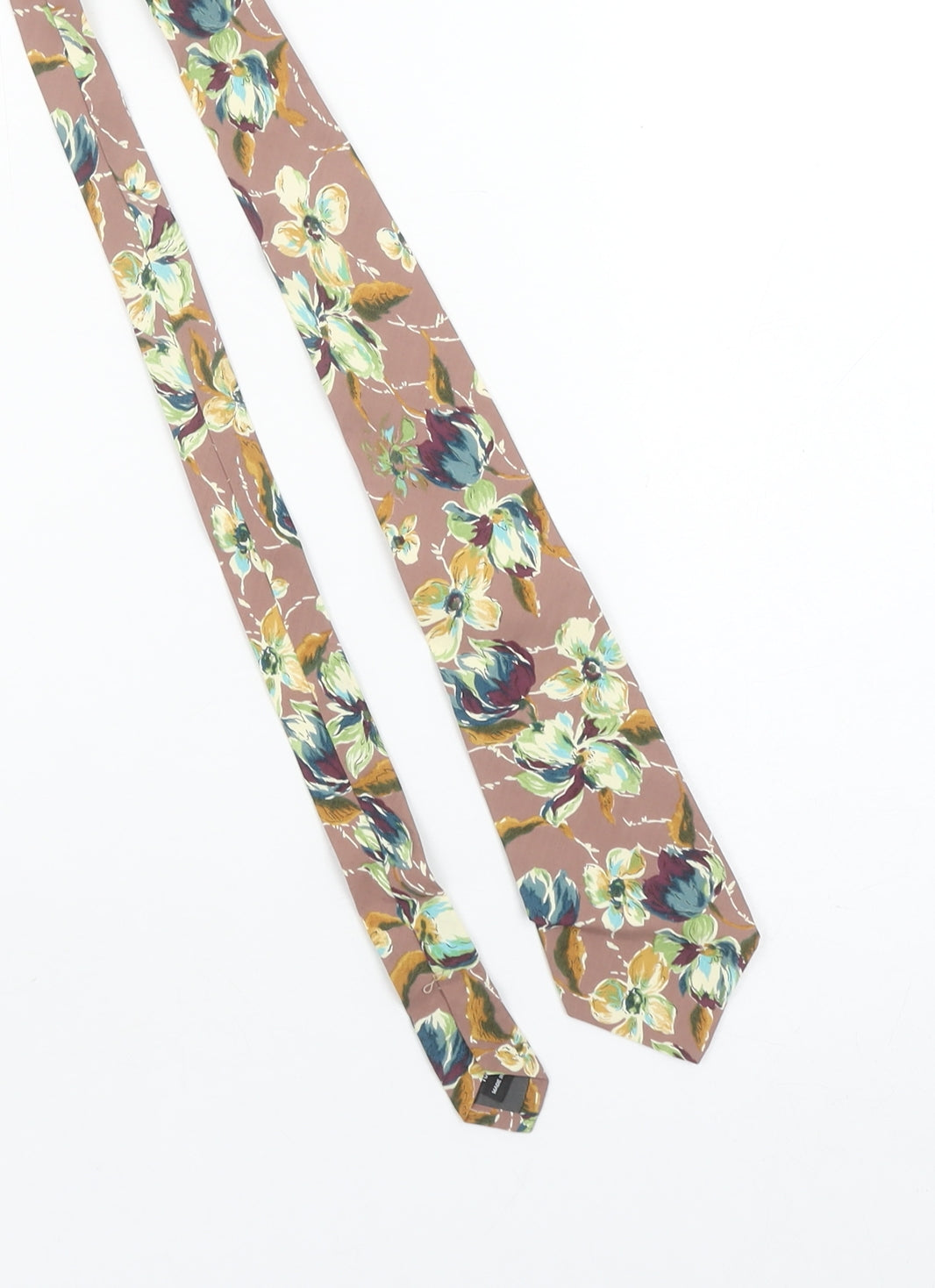 Jean Paul Gaultier Men's Beige Floral Viscose Tie Made in Italy