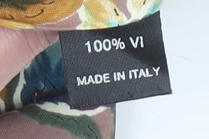 Jean Paul Gaultier Men's Beige Floral Viscose Tie Made in Italy