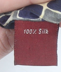 Burton Mens Blue Geometric Pure Silk Tie One Size