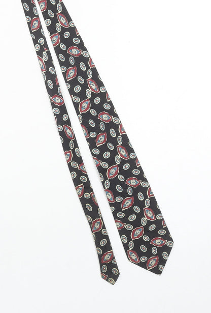 Frances Helleman Men's Black Paisley Pure Silk Tie - One Size