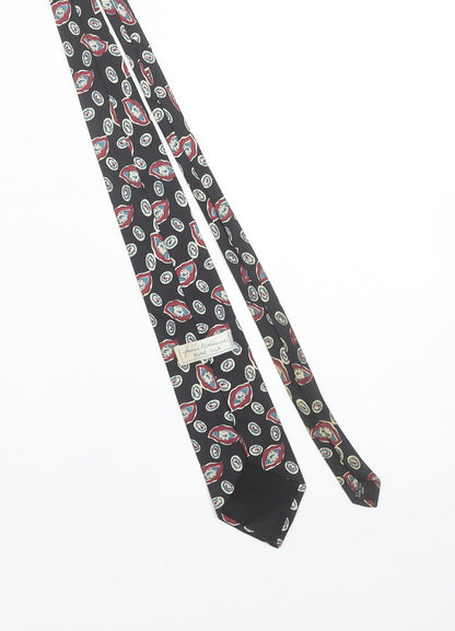 Frances Helleman Men's Black Paisley Pure Silk Tie - One Size