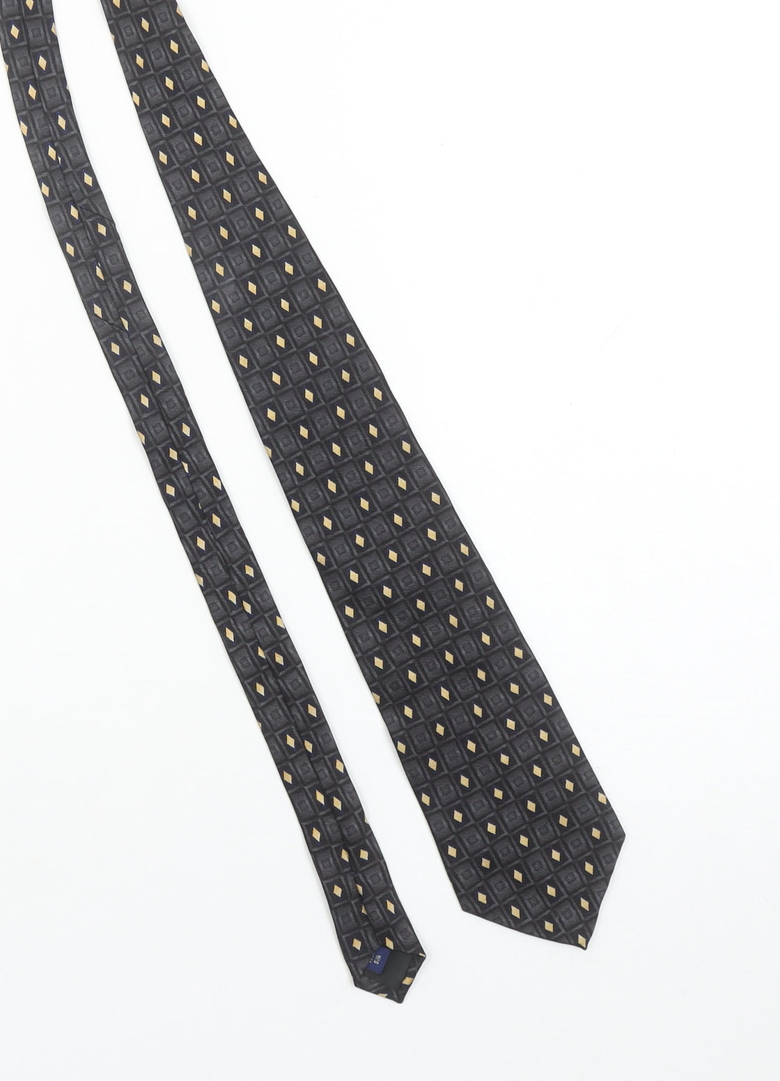 Debenhams Men’s Black Geometric Designer Silk Tie One Size