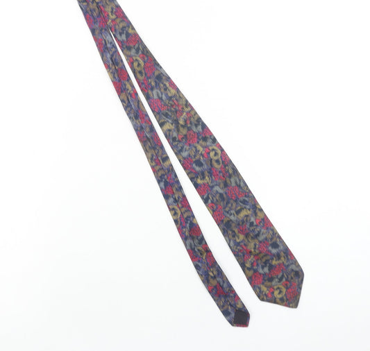 Christian Dior Monsieur Men Blue Floral Pure Silk Tie
