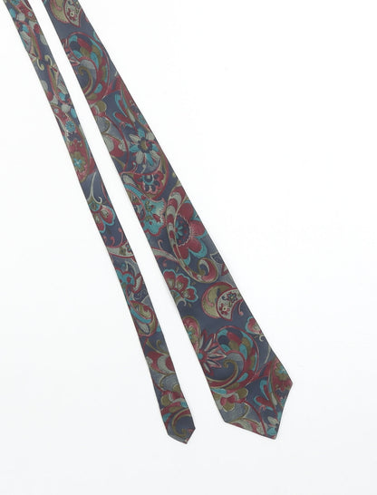 Ambiance Men's Multicoloured Paisley 100% Silk Slim Tie One Size