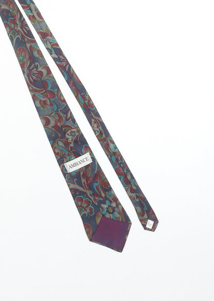 Ambiance Men's Multicoloured Paisley 100% Silk Slim Tie One Size