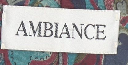 Ambiance Men's Multicoloured Paisley 100% Silk Slim Tie One Size