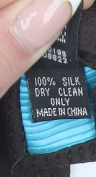 Ted Baker Men Brown Slim Silk Tie Knotted Design 176cm