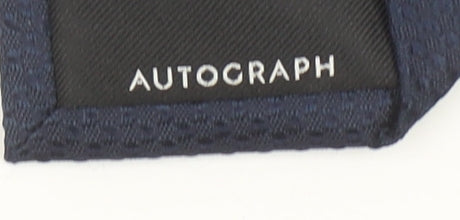 Marks and Spencer Mens Blue Slim Silk Tie Autograph Woven