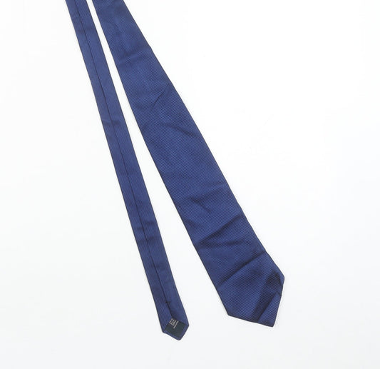 Boggi Men Blue Striped Silk Tie Made in Italy