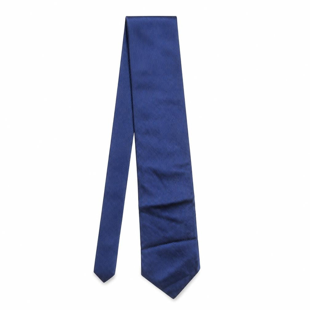 Mens Boggi Blue Striped 100% Silk Designer Tie
