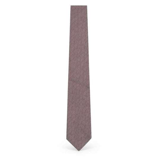 Mens Silk House London Brown Geometric 100% Silk Slim Tie