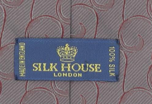 Silk House London Men’s Brown Geometric Slim Silk Tie One Size