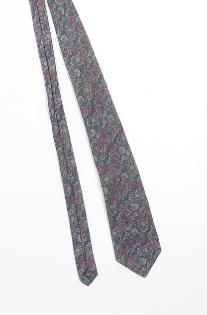 Carlo Colombo Men's Blue Paisley 100% Silk Italian Tie