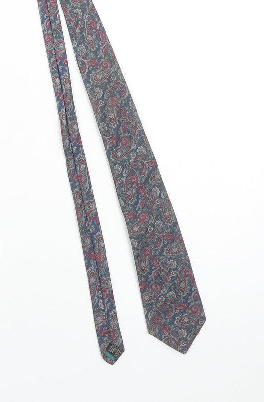 Carlo Colombo Men's Blue Paisley 100% Silk Italian Tie