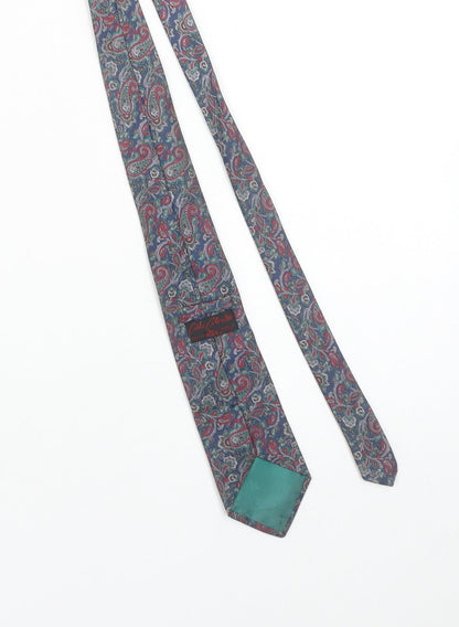 Carlo Colombo Men's Blue Paisley 100% Silk Italian Tie