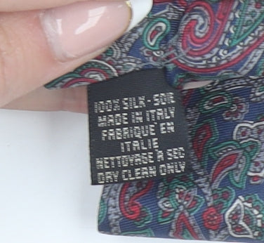 Carlo Colombo Men's Blue Paisley 100% Silk Italian Tie