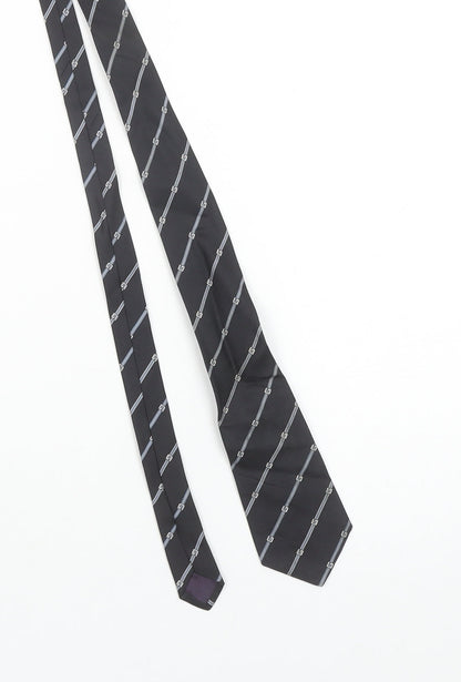 Givenchy Men’s Black Silk Designer Geometric Tie One Size