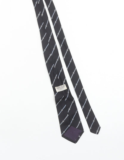 Givenchy Men’s Black Silk Designer Geometric Tie One Size