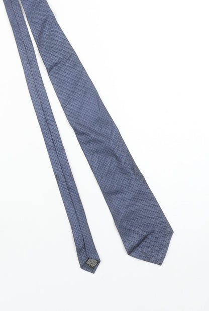 Angelo Bosani Men's Blue Geometric Silk Designer Tie One Size