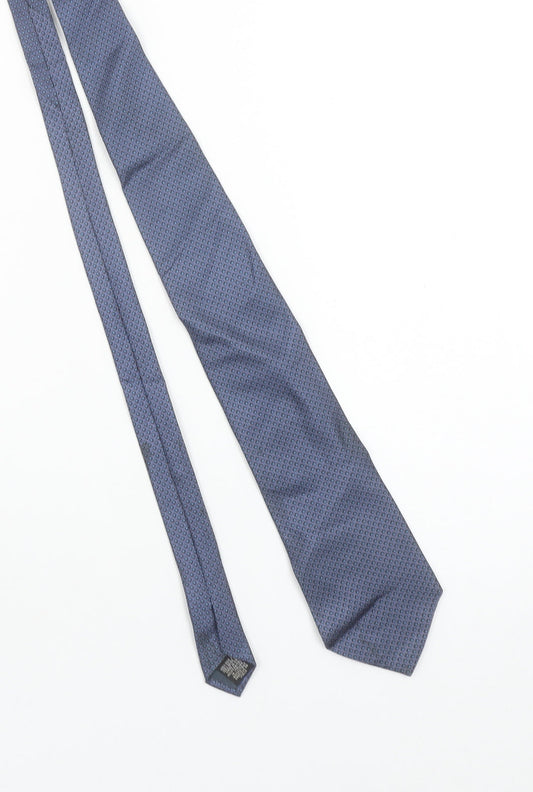 Angelo Bosani Men's Blue Geometric Silk Designer Tie One Size