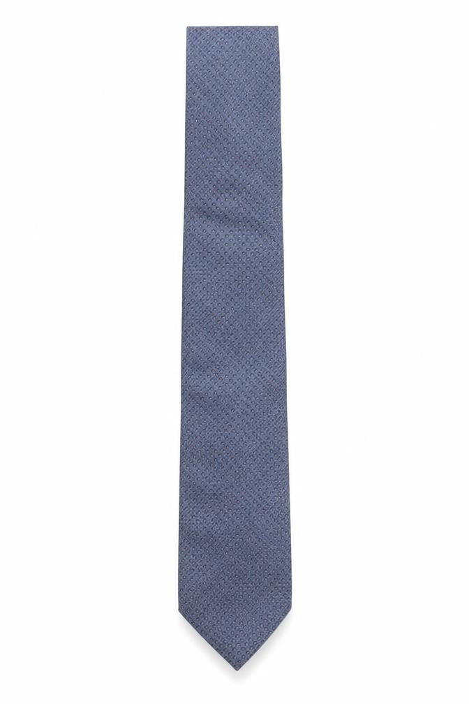 Mens Angelo Bosani Blue Geometric 100% Silk Designer Tie