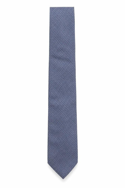 Mens Angelo Bosani Blue Geometric 100% Silk Designer Tie