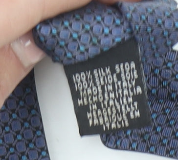 Angelo Bosani Men's Blue Geometric Silk Designer Tie One Size