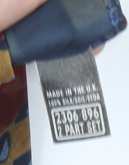 Marks and Spencer St Michael Men's Multicoloured Striped Silk Tie 2 Piece Set