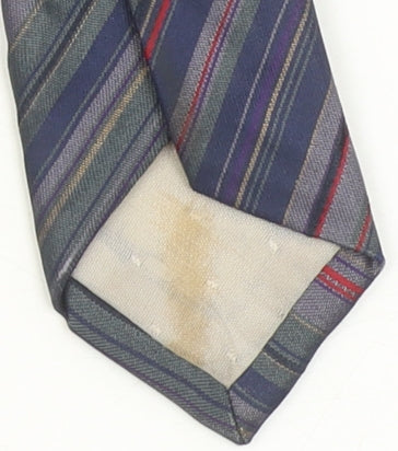 Francesco Smalto Paris Men's Blue Striped Silk Designer Tie
